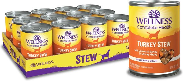 Wellness Turkey Stew with Barley & Carrots Canned Dog Food, 12.5-oz, case of 12 slide 1 of 8