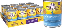 Wellness Complete Health Beef & Salmon Formula Grain-Free Canned Cat Food, 12.5-oz, case of 12