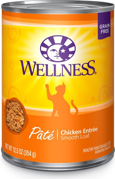 Wellness Complete Health Pate Chicken Entree Grain-Free Canned Cat Food, 12.5-oz, case of 12 slide 1 of 8