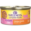 Wellness Complete Health Kitten Chicken Entree Recipe Natural Canned Cat Food, 3-oz, case of 24