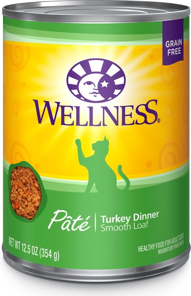 Wellness Complete Health Turkey Formula Grain-Free Natural Canned Cat Food, 12.5-oz, case of 12 slide 1 of 8