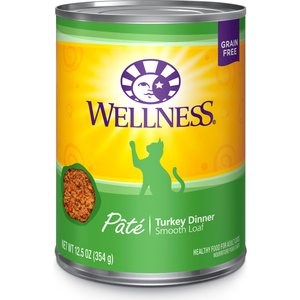 Wellness Complete Health Turkey Formula Grain-Free Natural Canned Cat Food, 12.5-oz, case of 12