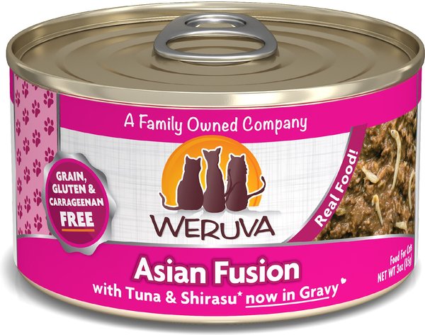 Weruva Asian Fusion with Tuna & Shirasu Grain-Free Canned Cat Food, 3-oz, case of 24 slide 1 of 9