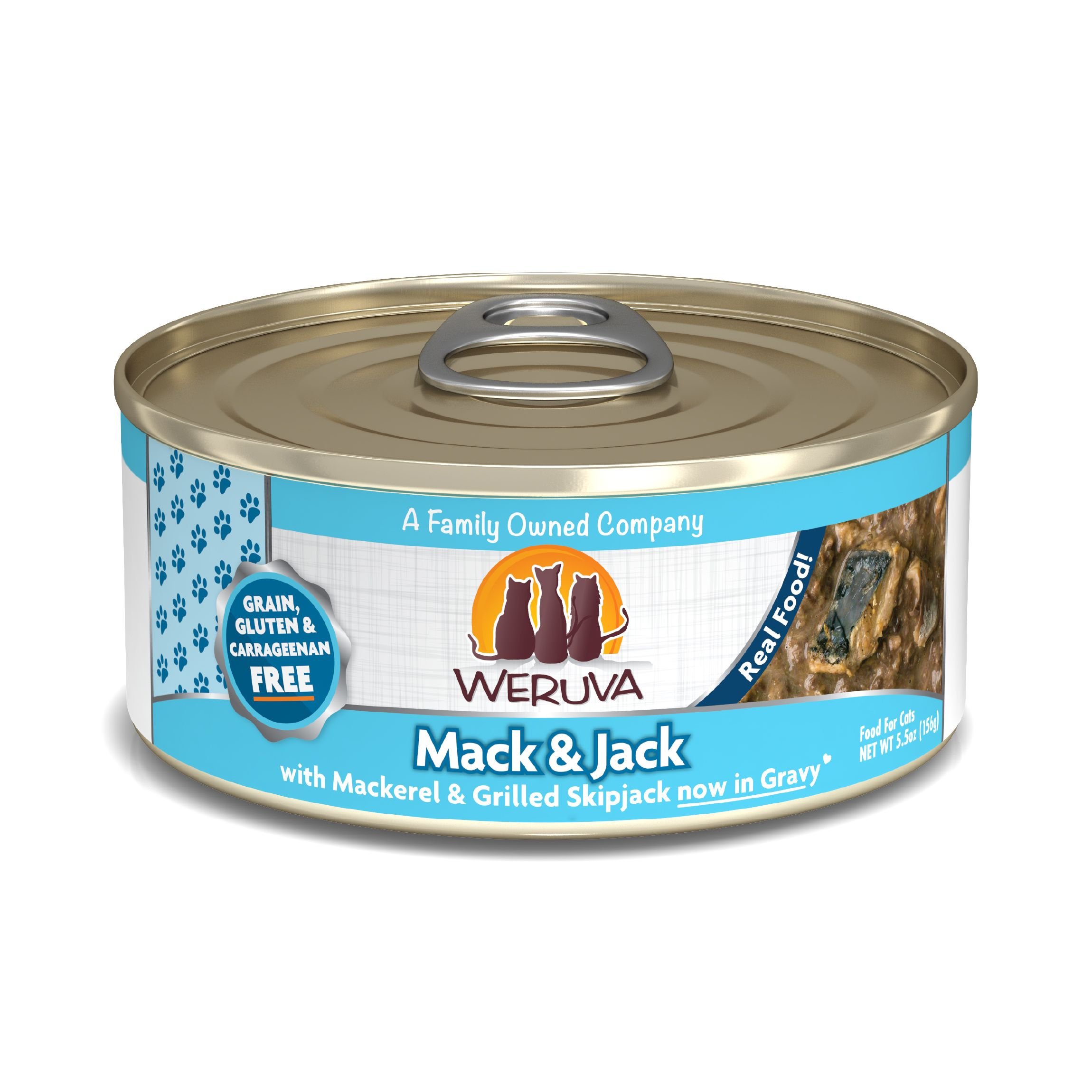 WERUVA Mack & Jack with Mackerel & Grilled Skipjack GrainFree Canned Cat Food