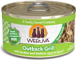 Weruva Outback Grill with Trevally & Barramundi Grain-Free Canned Cat Food, 3-oz, case of 24