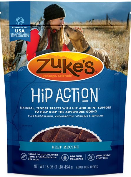 Zuke's Hip & Joint Beef Recipe Dog Treats, 1-lb bag slide 1 of 9