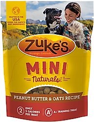Zuke's Mini Naturals Peanut Butter & Oats Recipe Training Dog Treats