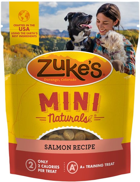 Zuke's Mini Naturals Salmon Recipe Training Dog Treats, 1-lb bag slide 1 of 9
