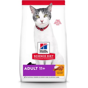 Hill's Science Diet Adult 11+ Chicken Recipe Dry Cat Food, 3.5-lb bag