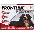 Frontline Plus Flea & Tick Spot Treatment for Extra Large Dogs, 89-132 lbs, 6 Doses (6-mos. supply)
