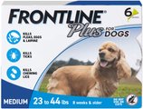Frontline Plus Flea & Tick Spot Treatment for Medium Dogs, 23-44 lbs, 6 Doses (6-mos. supply)