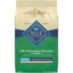 Blue Buffalo Life Protection Formula Adult Lamb & Brown Rice Recipe Dry Dog Food, 30-lb bag