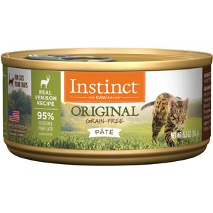 Instinct原创免粮量实排录Wet罐装Catfort,5.5-oz例12