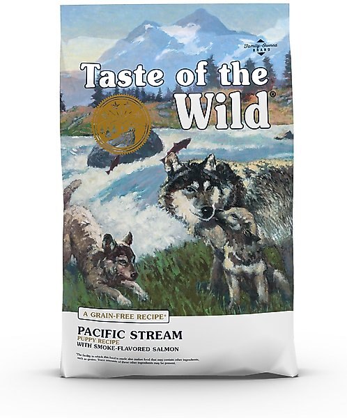 Taste of the Wild Pacific Stream Smoke-Flavored Salmon Puppy Recipe Grain-Free Dry Dog Food, 5-lb bag slide 1 of 8