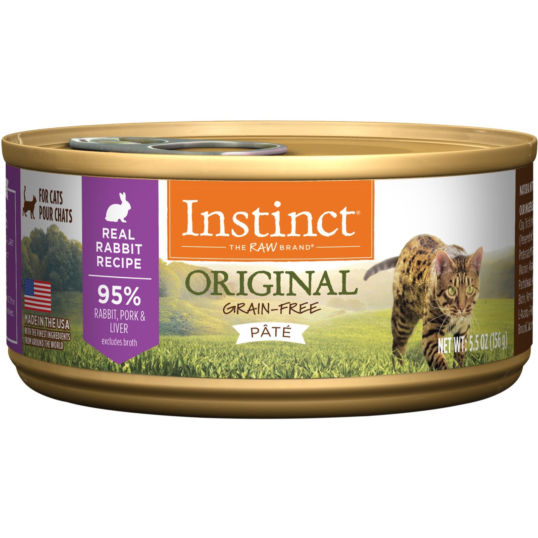 INSTINCT Original Real Rabbit Recipe Grain Free Pate Wet Cat Food