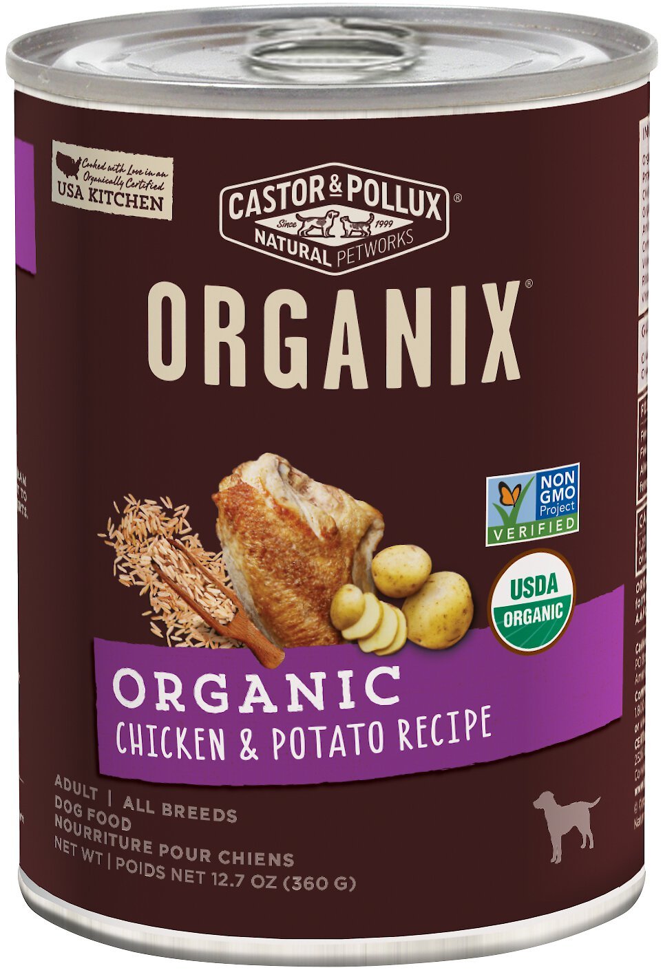CASTOR & POLLUX Organix Organic Chicken & Potato Recipe Adult Canned
