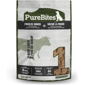 PureBites Beef Liver Freeze-Dried Raw Dog Treats, 2-oz bag