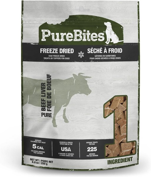 PureBites Beef Liver Freeze-Dried Raw Dog Treats, 8.8-oz bag slide 1 of 11