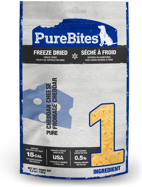 PureBites Cheddar Cheese Freeze-Dried Dog Treats, 4.2-oz bag slide 1 of 8