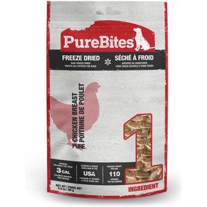 PureBites Chicken Breast Freeze-Dried Raw Dog Treats, 3-oz bag