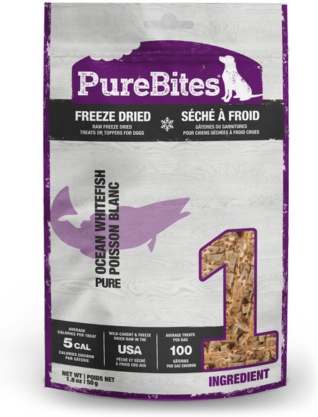 PureBites Ocean Whitefish Freeze-Dried Raw Dog Treats, 1.8-oz slide 1 of 8
