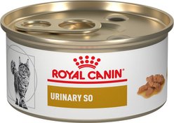 Royal Canin Veterinary Diet Adult Urinary SO Morsels in Gravy Canned Cat Food, 3-oz, case of 24
