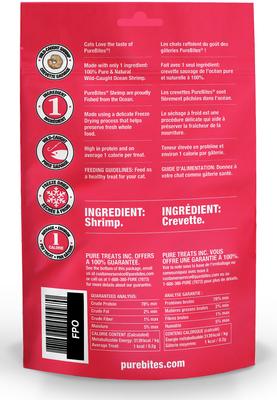 Show full view: PureBites Shrimp Freeze-Dried Raw Cat Treats, 0.28-oz bag slide 3 of 12
