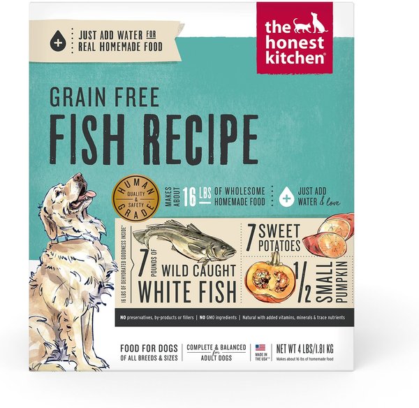 The Honest Kitchen Fish Recipe Grain-Free Dehydrated Dog Food, 4-lb box slide 1 of 11