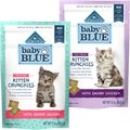 Blue Buffalo Baby BLUE Kitten Crunchies Savory Salmon + Kitten Crunchies, Savory Chicken Natural Kitten Treats