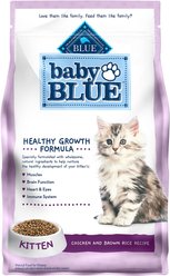 Blue Buffalo Baby BLUE Healthy Growth Formula Natural Kitten Dry Cat Food, Chicken and Brown Rice Recipe + Kitten Crunchies Natural Kitten Treats, Savory Chicken slide 2 of 9