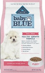 Blue Buffalo Baby Blue Healthy Small Breed Growth Formula Natural Chicken & Oatmeal Rice Recipe Puppy Dry Food, 4-lb bag, bundle of 2