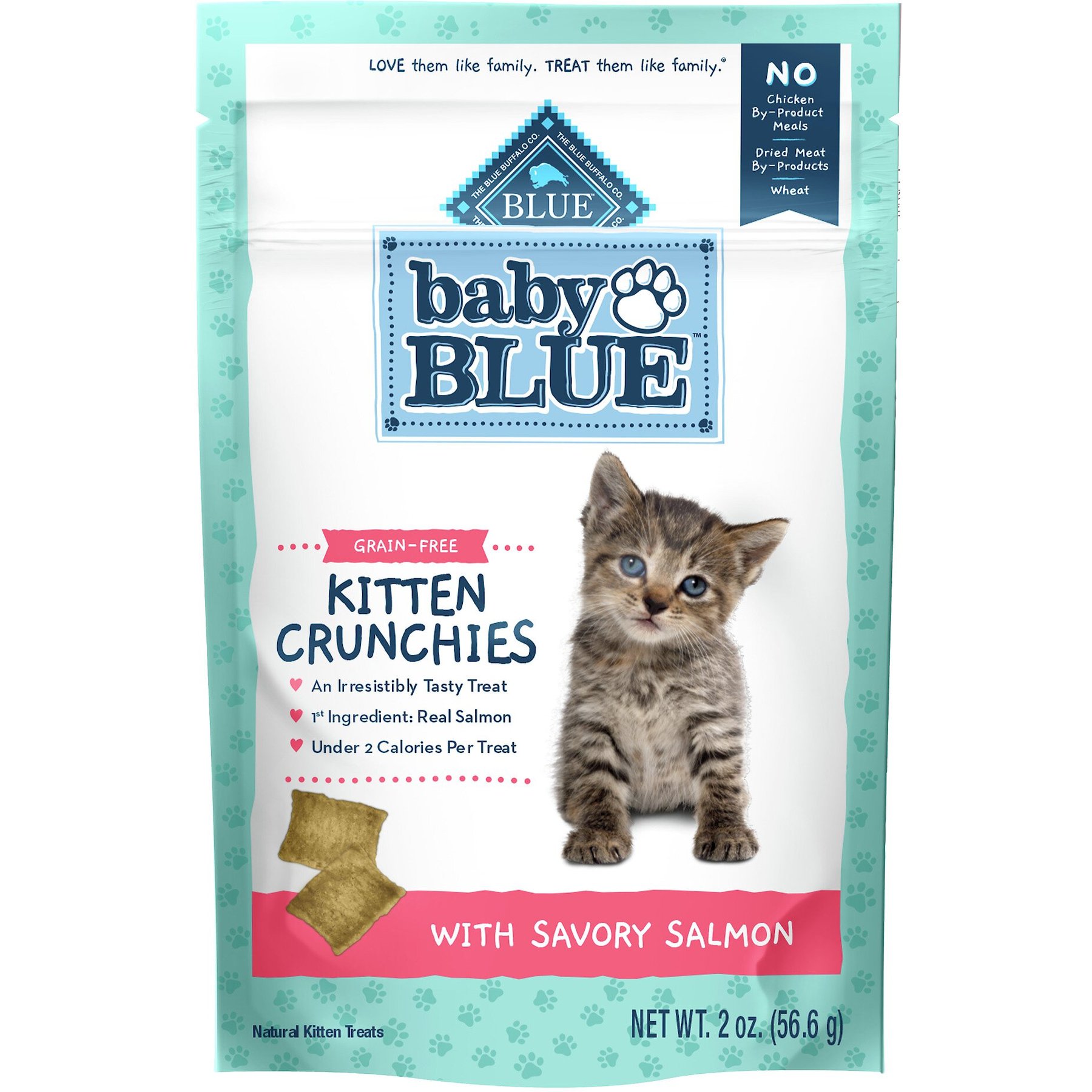 BLUE BUFFALO Baby Blue Savory Salmon Kitten Treats 2 oz bag pack