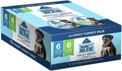 Blue Buffalo Baby Blue Natural Chicken, Lamb & Vegetable Recipe Variety Pack Puppy Wet Food, 3.5-oz cans, case of 12 slide 1 of 8