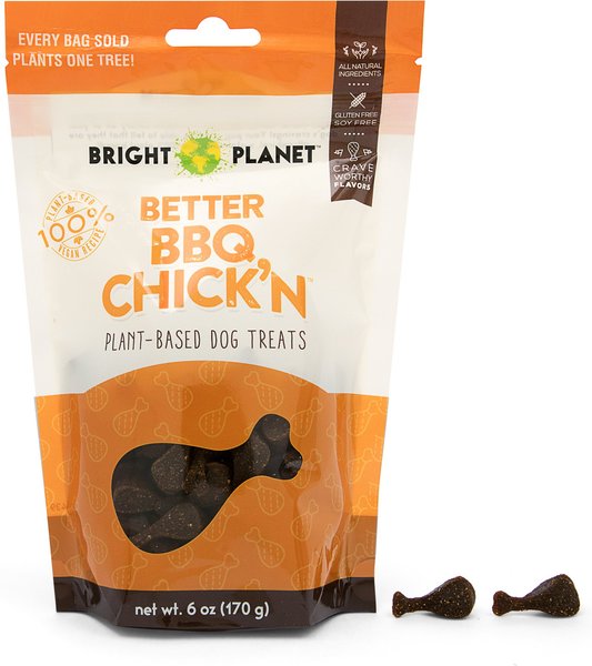 Bright Planet Pet Better BBQ Chick'n Plant-Based Dog Treats, 6-oz bag slide 1 of 6