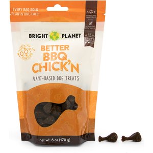 Bright Planet Pet Better BBQ Chick'n Plant-Based Dog Treats, 6-oz bag