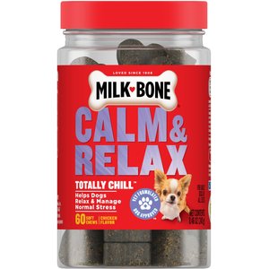 Milk-Bone Totally Chill Soft Chew Calming Supplement Supplement for Dogs, 8.46-oz tub, 60 count