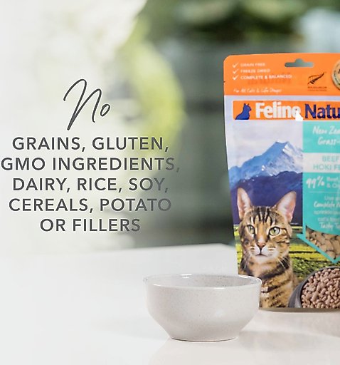 Feline Natural Chicken & Lamb Feast Grain-Free Freeze-Dried Cat Food, 11-oz bag