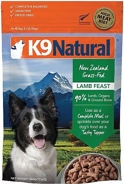 K9 Natural Lamb Feast Raw Grain-Free Freeze-Dried Dog Food, 1.1-lb bag slide 1 of 10