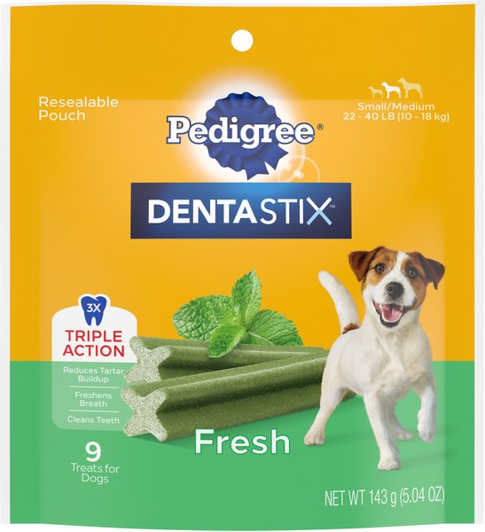 Pedigree Dentastix Fresh Mint Flavored Small/Medium Dental Dog Treats, 36 count slide 1 of 10