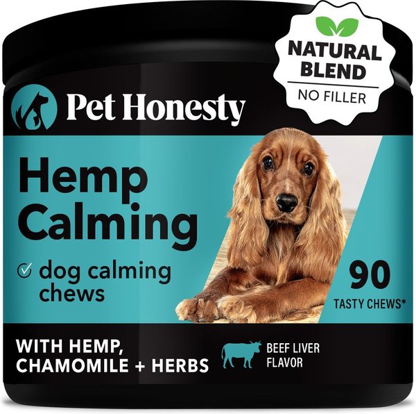 PetHonesty Calming Hemp Beef Flavored Soft Chew Calming Supplement for Dogs, 90 count slide 1 of 6