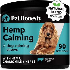 PetHonesty Calming Hemp Beef Flavored Soft Chew Calming Supplement for Dogs, 90 count