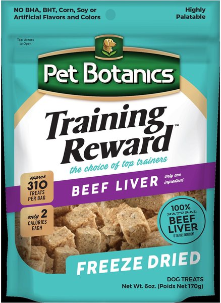 Pet Botanics Training Reward Beef Liver Freeze-Dried Dog Treats, 6-oz bag slide 1 of 4