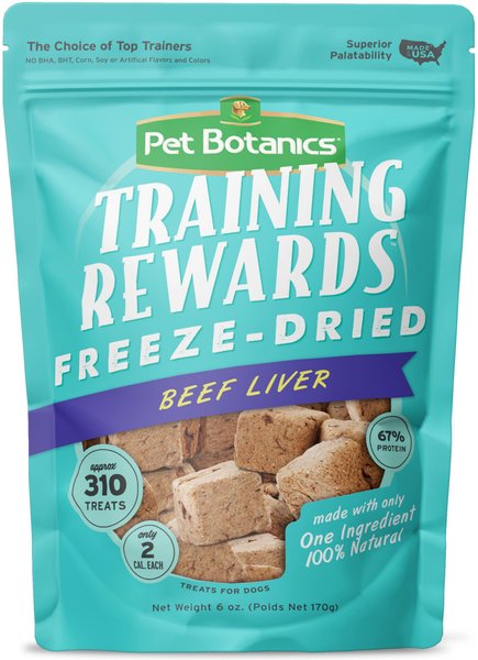 PET BOTANICS Training Reward Beef Liver Freeze-Dried Dog Treats, 6-oz ...