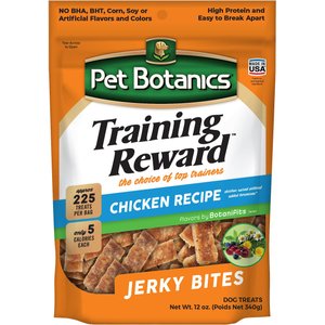 Pet Botanics Training Reward Chicken Jerky Bites Dog Treats, 12-oz bag