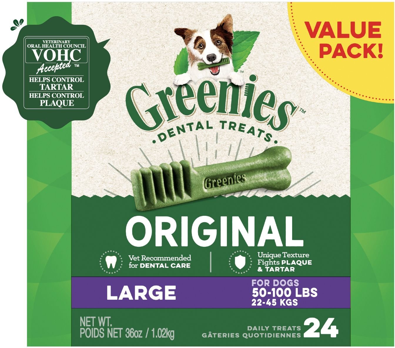 Greenies Breath Buster Bites Crisp Apple Flavor Grain-Free Dental Dog Treats