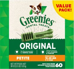 Greenies Petite Dental Dog Treats, 60 count