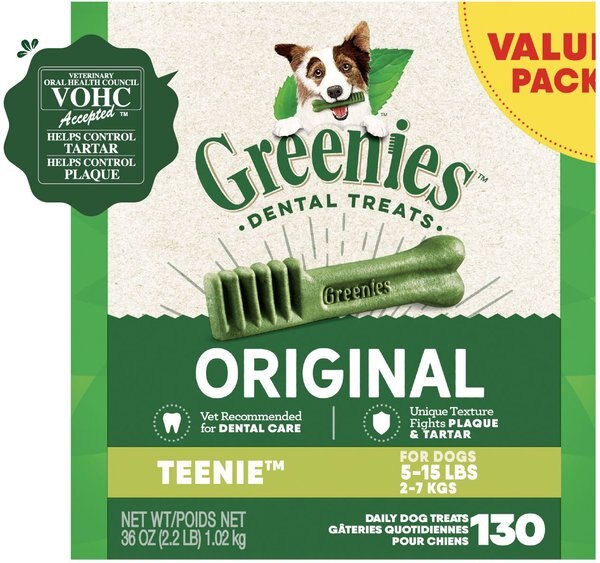 GREENIES Teenie Original Chicken Flavor Dental Dog Treats 130 count Chewy