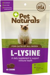 Pet Naturals L-Lysine Cat Chews, 3.17-oz, 60 count