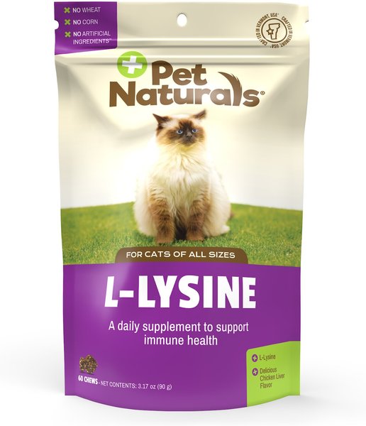 Pet Naturals L-Lysine Cat Chews, 3.17-oz, 60 count slide 1 of 5
