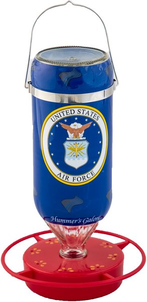 Hummer's Galore United States Air Force Hummingbird Feeder, Blue, 32-oz slide 1 of 4
